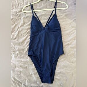 SHEIN Navy Blue One Piece Swimsuit